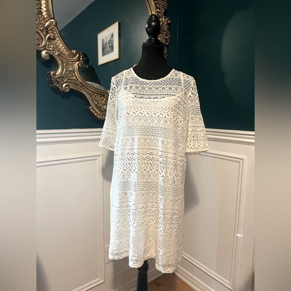 Cream Lace Dress